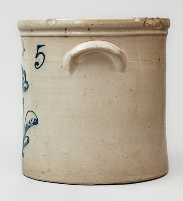 BURGER & LANG / ROCHESTER N.Y. Five-Gallon Stoneware Bird Crock