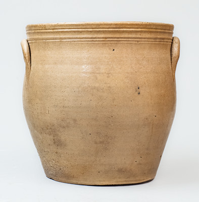 W.H. FARRAR & Co / GEDDES, N.Y. Three-Gallon Stoneware Jar w/ Cobalt Bird and Floral