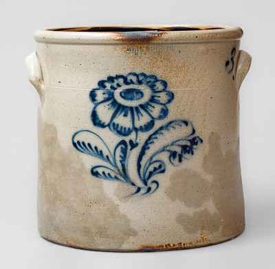 JOHN BURGER / ROCHESTER, NY Three-Gallon Stoneware Crock, c1860
