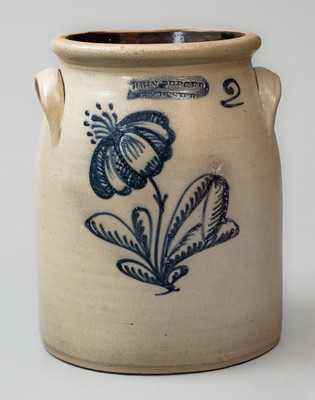JOHN BURGER / ROCHESTER, New York Two-Gallon Stoneware Jar, c1860