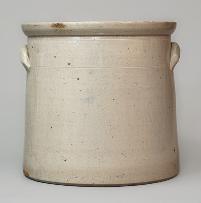 Providence, RI Stoneware Crock w/ Cobalt Bird, Fort Edward, NY origin
