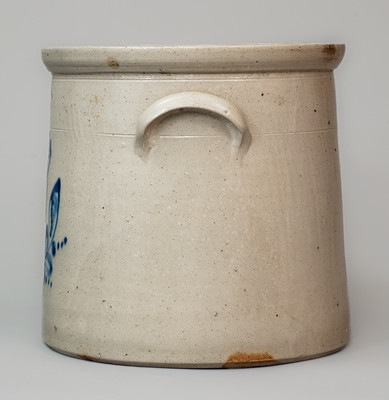 Providence, RI Stoneware Crock w/ Cobalt Bird, Fort Edward, NY origin