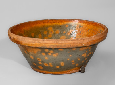 Rare Galena, Illinois Redware Bowl, second half 19th century