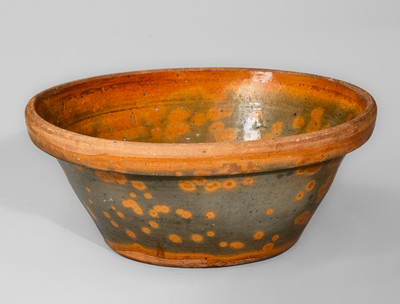 Rare Galena, Illinois Redware Bowl, second half 19th century
