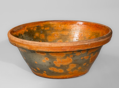 Rare Galena, Illinois Redware Bowl, second half 19th century