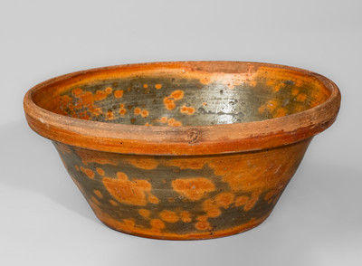 Rare Galena, Illinois Redware Bowl, second half 19th century