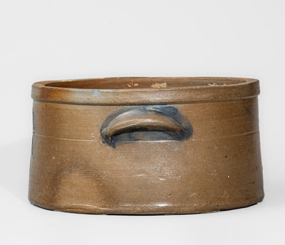 Baltimore Stoneware Butter Crock w/ Cobalt Leaf Decoration, c1875