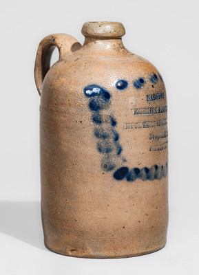 Small-Sized Philadelphia Advertising Jug, attrib. Richard C. Remmey Pottery, Philadelphia, PA