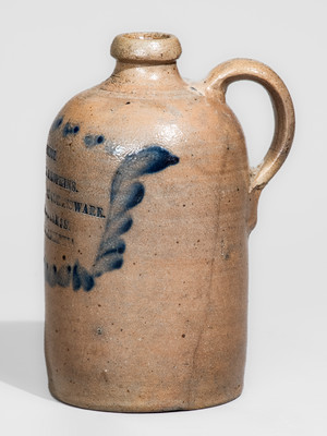 Small-Sized Philadelphia Advertising Jug, attrib. Richard C. Remmey Pottery, Philadelphia, PA