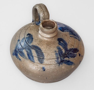 Exceedingly Rare Small-Sized James River Valley of Virginia Stoneware "Buggy" Jug