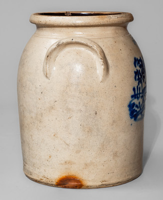 Rare J. & E. NORTON / BENNINGTON VT Stoneware Jar w/ Reclining Deer Scene