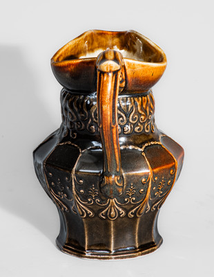 Small-Sized AMERICAN POTTERY CO. / JERSEY CITY, N.J. Stoneware Toby Pitcher, c1840-45