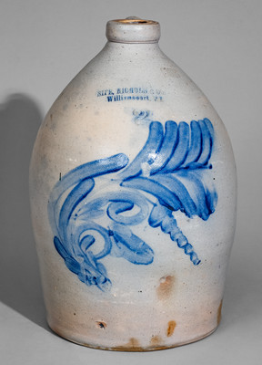 SIPE, NICHOLS & CO. / Williamsport, Pa. Two-Gallon Stoneware Jug, c1875