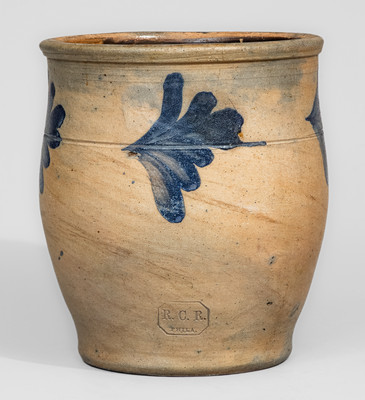 R.C.R. / PHILA (Richard C. Remmey, Philadelphia, PA) Stoneware Jar
