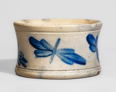Fine and Scarce Small-Sized COWDEN & WILCOX / HARRISBURG Stoneware Spittoon w/ Dragonfly Motif