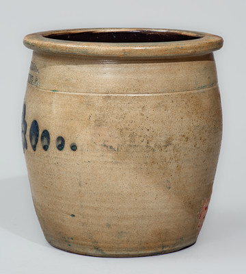COWDEN & WILCOX / HARRISBURG .PA Stoneware Jar, circa 1865