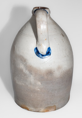 Rare COWDEN & WILCOX / HARRISBURG, PA Three-Gallon Stoneware Jug w/ Acorns-in-Branch Decoration