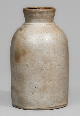 Rare Salt-Glazed Stoneware Canning Jar w/ Lock Haven, PA Advertising, attrib. Cowden & Wilcox