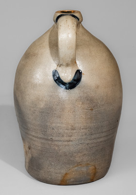 COWDEN & WILCOX / HARRISBURG, PA Two-Gallon Stoneware Jug w/ Cobalt Grapes Decoration