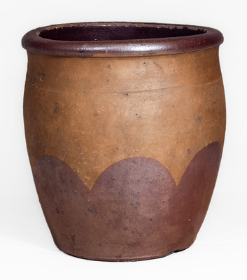 Rare LEWISTOWN / POTTERY Tanware Jar, John H. Dipple, Lewistown, PA, c1870