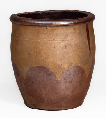 Rare LEWISTOWN / POTTERY Tanware Jar, John H. Dipple, Lewistown, PA, c1870