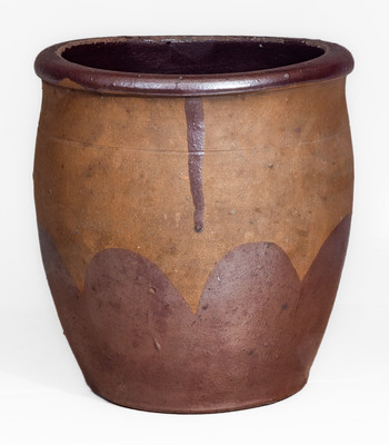 Rare LEWISTOWN / POTTERY Tanware Jar, John H. Dipple, Lewistown, PA, c1870