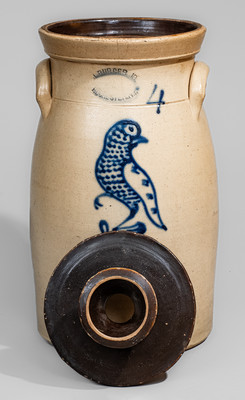 Fine J. BURGER JR / ROCHESTER N.Y. Four-Gallon Stoneware Gamebird Churn