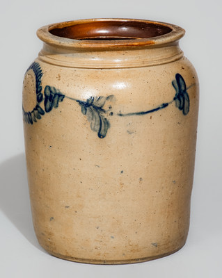 Extremely Rare T.H. WILLSON & CO. / HARRISBURG, PA Stoneware Jar w/ Capitol Stamp, c1852