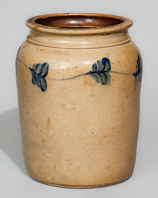 Extremely Rare T.H. WILLSON & CO. / HARRISBURG, PA Stoneware Jar w/ Capitol Stamp, c1852