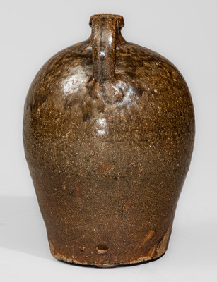 Edgefield District, SC Alkaline-Glazed Stoneware Jug, third quarter 19th century