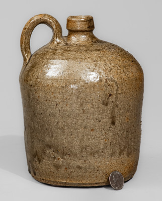 Small-Sized Edgefield District, SC Alkaline-Glazed Stoneware Jug, third quarter 19th century