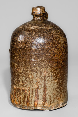 Edgefield District, SC Alkaline-Glazed Stoneware Jug, third quarter 19th century