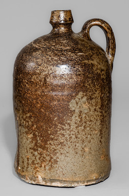 Edgefield District, SC Alkaline-Glazed Stoneware Jug, third quarter 19th century