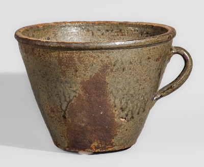 Edgefield District, SC Alkaline-Glazed Stoneware Clabber Bowl, third quarter 19th century