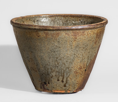 Edgefield District, SC Alkaline-Glazed Stoneware Clabber Bowl, third quarter 19th century