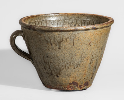 Edgefield District, SC Alkaline-Glazed Stoneware Clabber Bowl, third quarter 19th century