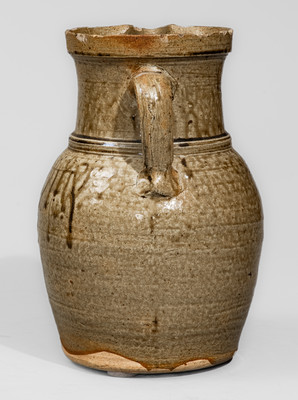 Attrib. W.F. Hahn, Trenton, Edgefield District, SC Alkaline-Glazed Stoneware Pitcher