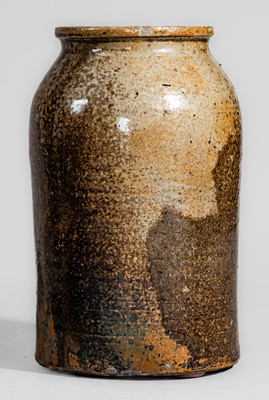 Alkaline-Glazed Stoneware Jar Stamped "X," Edgefield District or Columbia, SC