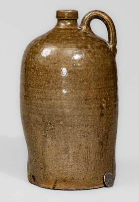 Fine J. W. S. & CO / PINE HOUSE, / S. C. Stoneware Jug (John W. Seigler, Shaw's Creek, Edgefield Dist, SC)