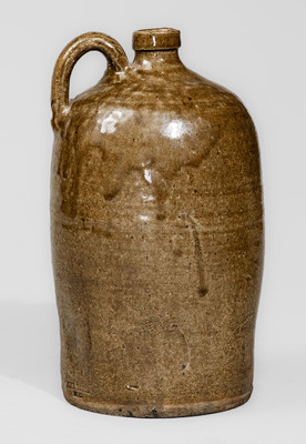 Fine J. W. S. & CO / PINE HOUSE, / S. C. Stoneware Jug (John W. Seigler, Shaw's Creek, Edgefield Dist, SC)