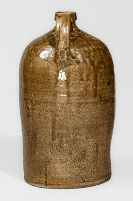 Fine J. W. S. & CO / PINE HOUSE, / S. C. Stoneware Jug (John W. Seigler, Shaw's Creek, Edgefield Dist, SC)