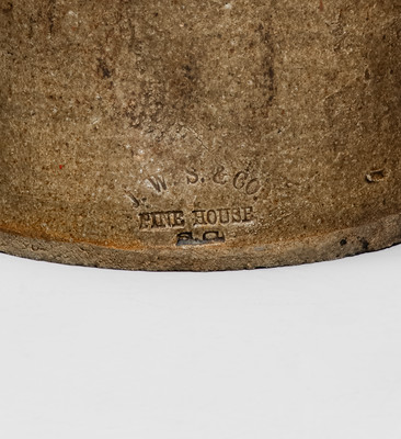 Fine J. W. S. & CO / PINE HOUSE, / S. C. Stoneware Jug (John W. Seigler, Shaw's Creek, Edgefield Dist, SC)