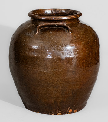 Four-Gallon Stoneware Jar w/ Incised Slash Marks attrib. David Drake at Lewis Miles's Stony Bluff Manufactory