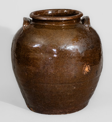 Four-Gallon Stoneware Jar w/ Incised Slash Marks attrib. David Drake at Lewis Miles's Stony Bluff Manufactory