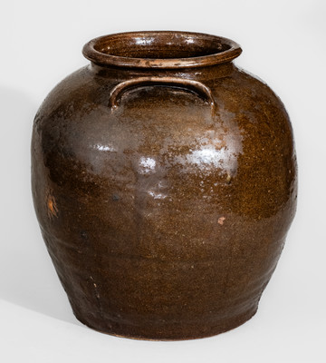 Four-Gallon Stoneware Jar w/ Incised Slash Marks attrib. David Drake at Lewis Miles's Stony Bluff Manufactory