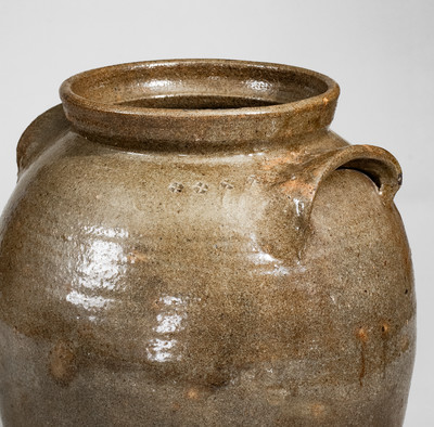 Four-Gallon Stoneware Jar w/ Landrum Cross Motifs, Horse Creek Valley, Edgefield District, SC