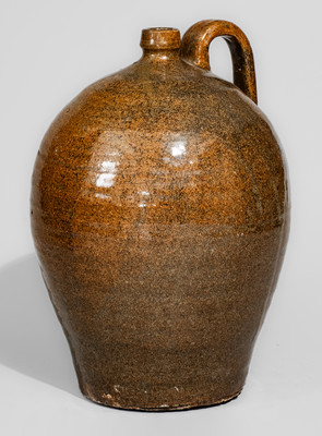 Edgefield District, SC Stoneware Jug w/ Impressed Punctates, third quarter 19th century