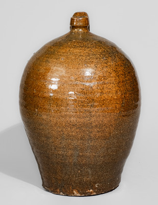 Edgefield District, SC Stoneware Jug w/ Impressed Punctates, third quarter 19th century