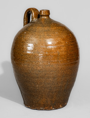 Edgefield District, SC Stoneware Jug w/ Impressed Punctates, third quarter 19th century