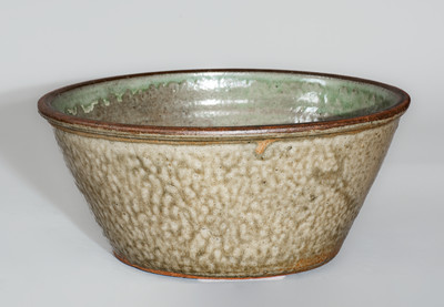 Attrib. Thomas Chandler, Edgefield District, SC Alkaline-Glazed Stoneware Bowl